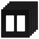 Placa de parede ENERLITES 2-Gang 12x12 cm em policarbonato preto