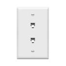 Placa de parede Enerlites 6651-W Duplex Jack 1 Gang White