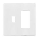 Placa de parede ENERLITES Double Switch 12x12 cm em policarbonato Placa de parede ENERLITES Double Switch 12x12 cm em policarbonato
