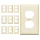 Placa de parede ENERLITES Duplex Receptáculo Outlet 1-Gang 11,43x7,01 cm Placa de parede ENERLITES Duplex Receptáculo Outlet 1-Gang 11,43x7,01 cm