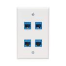 Placa de parede Ethernet de 4 portas Cat 6 Outlet Feminina-Fêmea