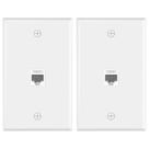 Placa de parede Ethernet VCE de 1 porta Cat6 fêmea para fêmea branca