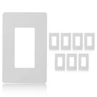 Placa de parede Faith White, 1 gangue, sem parafusos, resistente ao calor, pacote com 8 Placa de parede Faith White, 1 gangue, sem parafusos, resistente ao calor, pacote com 8