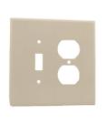 Placa de parede grande Leviton 2-Gang 1-Toggle 1-Duplex branca