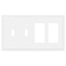 Placa de parede Henne Bery Double Toggle Double Decorator branca