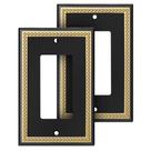 Placa de parede Henne Bery Pearled Frame Black Dark Gold 2PK
