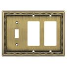 Placa de parede Henne Bery Sunken Pearls Antique Brass Heavy Duty