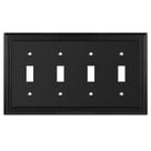 Placa de parede Henne Bery Sunken Pearls Matte Black Quad