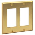 Placa de parede Interruptor de luz dupla Rio Salto BRASS 12x12 cm Placa de parede Interruptor de luz dupla Rio Salto BRASS 12x12 cm
