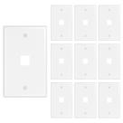 Placa de parede iwillink de 1 porta Keystone, pacote com 10 Ethernet branca