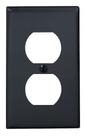 Placa de parede Leviton 1-Gang Duplex Device Receptáculo Preto