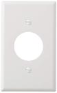 Placa de parede Leviton 1-Gang, furo termofixo de 3,57 cm, branca