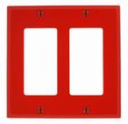 Placa de parede Leviton 2-Gang Decora/GFCI Device Standard Red