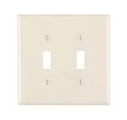 Placa de parede Leviton 2-Gang Midway Toggle Switch Light Almond