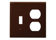 Placa de parede Leviton 2-Gang Toggle Duplex Thermoset Brown Placa de parede Leviton 2-Gang Toggle Duplex Thermoset Brown