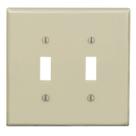 Placa de parede Leviton 2-Gang Toggle Switch Midway Ivory PJ2-I