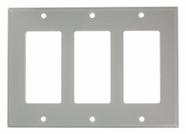 Placa de parede Leviton 3-Gang Decora/GFCI Device Decora Grey Placa de parede Leviton 3-Gang Decora/GFCI Device Decora Grey