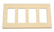 Placa de parede Leviton 4-Gang Decora GFCI Thermoset Light Almond