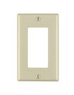 Placa de parede Leviton 80401-IMP 1-Gang Decora Ivory, pacote com 10