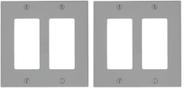 Placa de parede Leviton 80409-NGY 2-Gang Decora/GFCI Device Grey x2 Placa de parede Leviton 80409-NGY 2-Gang Decora/GFCI Device Grey x2