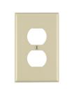 Placa de parede Leviton 80503-I Receptáculo de dispositivo duplex de 1 gangue Ivory
