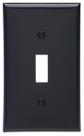 Placa de parede Leviton 80701-E preta 12x7x1 cm Termoplástica