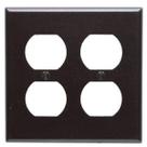 Placa de parede Leviton 85016 2-Gang Duplex Thermoset Brown