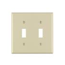 Placa de parede Leviton 86009 2-Gang Toggle Ivory Thermoset Placa de parede Leviton 86009 2-Gang Toggle Ivory Thermoset