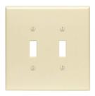 Placa de parede Leviton 86109 2-Gang Oversize Thermoset Ivory