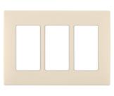 Placa de parede Leviton Renu Three-Gang Screwless Snap-On REWP3-GC Placa de parede Leviton Renu Three-Gang Screwless Snap-On REWP3-GC