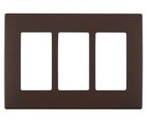 Placa de parede Leviton Renu Three-Gang Screwless Snap-On REWP3-WB