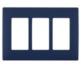Placa de parede Leviton Renu Three-Gang Screwless Snap-On Rich Navy Placa de parede Leviton Renu Three-Gang Screwless Snap-On Rich Navy