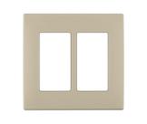 Placa de parede Leviton Renu Two-Gang Screwless Snap-On REWP2-NS