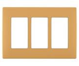 Placa de parede Leviton REWP3-TC Renu Three-Gang Screwless Snap-On