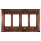 Placa de parede LIDER LMWP-34M-AC 4-Gang 12x22 cm de cobre antigo