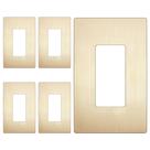Placa de parede LIDER LSWP-31M 12 x 8 cm sem parafusos dourado escovado, pacote com 5