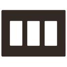 Placa de parede LIDER LSWP-33M-BR 3-Gang 12x17cm Brown Matte