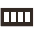 Placa de parede LIDER LSWP-34M-BR Brown Matte 12x22 cm 4-Gang