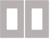 Placa de Parede Lutron Claro 1 Gang Decorativa Cinza Brilhante Pacote com 2