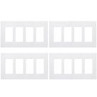Placa de Parede Lutron Claro CW-4-WH-4 Branca 4 Gang 4 Unidades