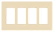 Placa de Parede Lutron CW-4-IV 4 Módulos Sem Parafusos Marfim