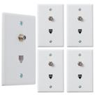 Placa de parede Newhouse Hardware Combo Phone/Video Jack White