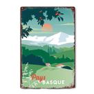 Placa de parede: pintura de ferro vintage, decoração retrô, país basco