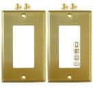 Placa de parede Rio Salto BRASS Metal Gold 11,5x7 cm Single Gang Placa de parede Rio Salto BRASS Metal Gold 11,5x7 cm Single Gang