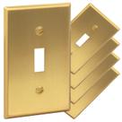 Placa de parede Rio Salto em latão dourado escovado, pacote com 5, 11x7 cm Placa de parede Rio Salto em latão dourado escovado, pacote com 5, 11x7 cm
