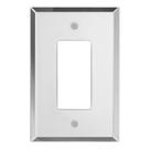 Placa de parede SWITCH HITS Tampa de saída de espelho de vidro de 3,5 x 5,25"