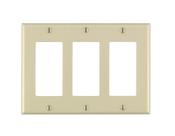 Placa de parede termofixa Leviton 3-Gang Decora GFCI Ivory Placa de parede termofixa Leviton 3-Gang Decora GFCI Ivory