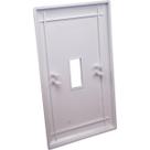 Placa de parede US Hardware RV Single Gang White Plastic 15x10x1 cm