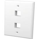 Placa de parede Vanco 820102 Placa frontal Keystone de 2 soquetes