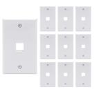 Placa de parede VCE de 1 porta Keystone, listada pela UL, branca (pacote com 10)